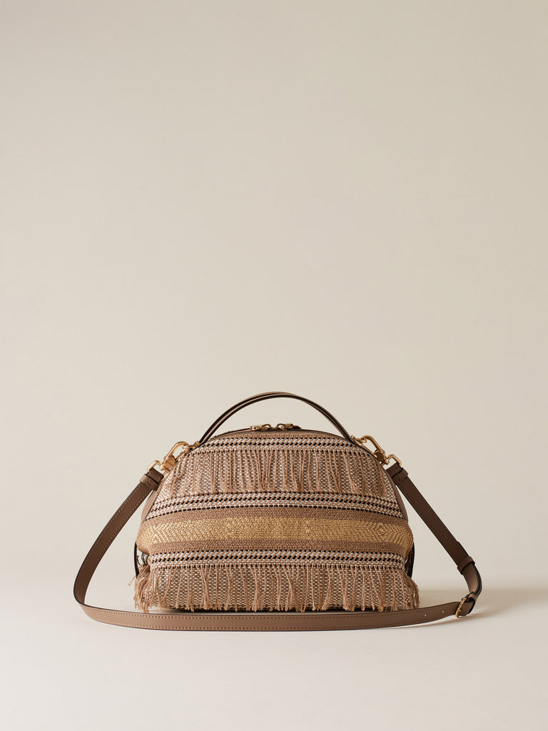 Borsa a tracolla di Tessuto Jacquard - BAULETTO SMALL - Borbonese