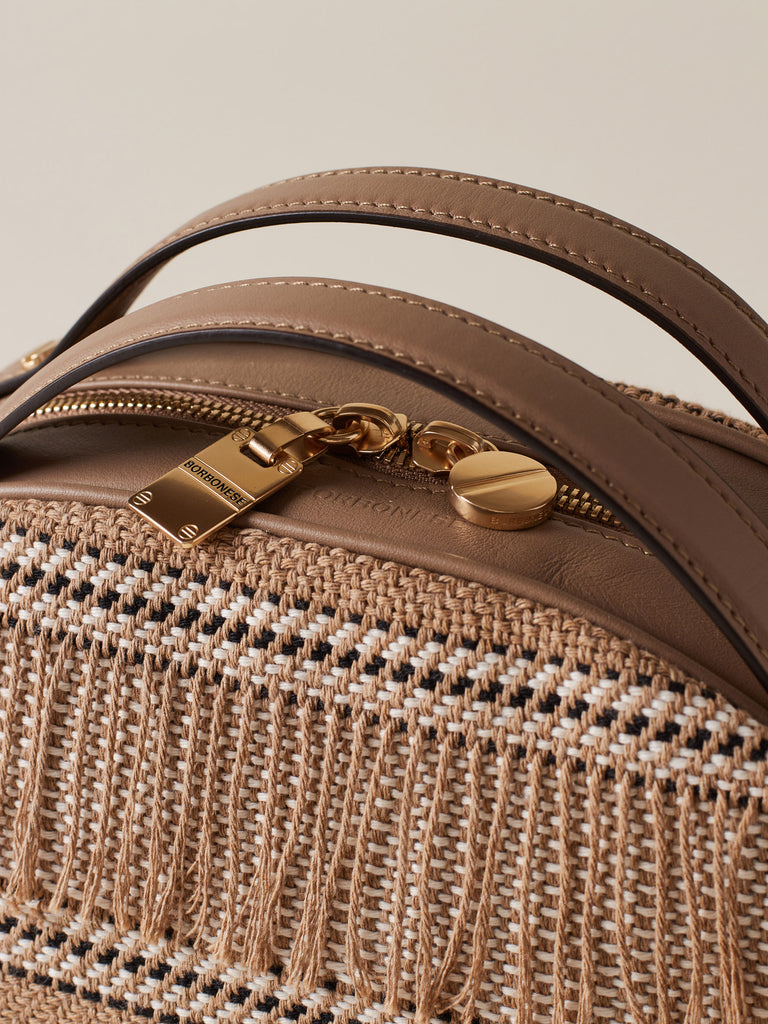 Borsa a tracolla di Tessuto Jacquard - BAULETTO SMALL - Borbonese