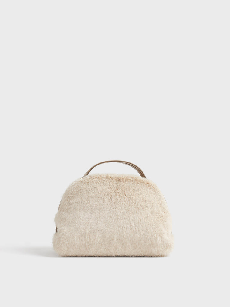 Faux fur crossbody bag - Small Boston Bag - Borbonese