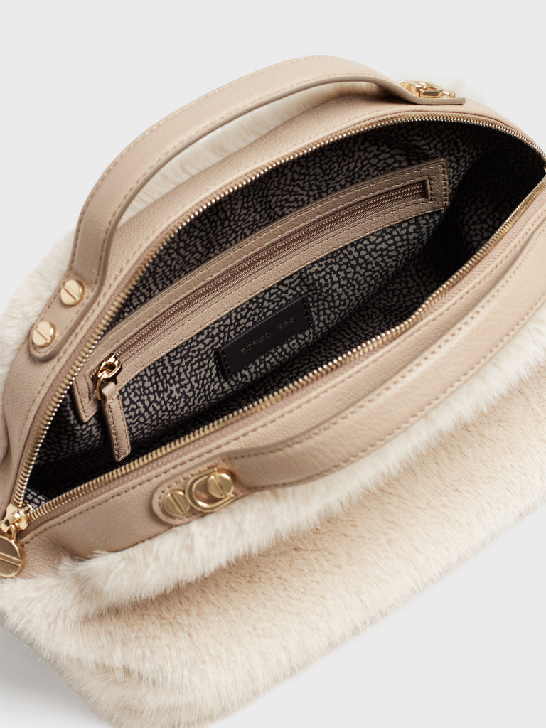 Faux fur crossbody bag - Small Boston Bag - Borbonese