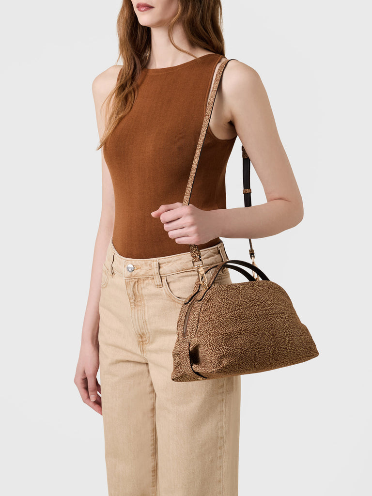 Op Suede Shoulder bag - BOWLER BAG SMALL - Borbonese