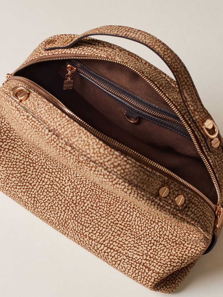 Op Suede Shoulder bag - BOWLER BAG SMALL - Borbonese