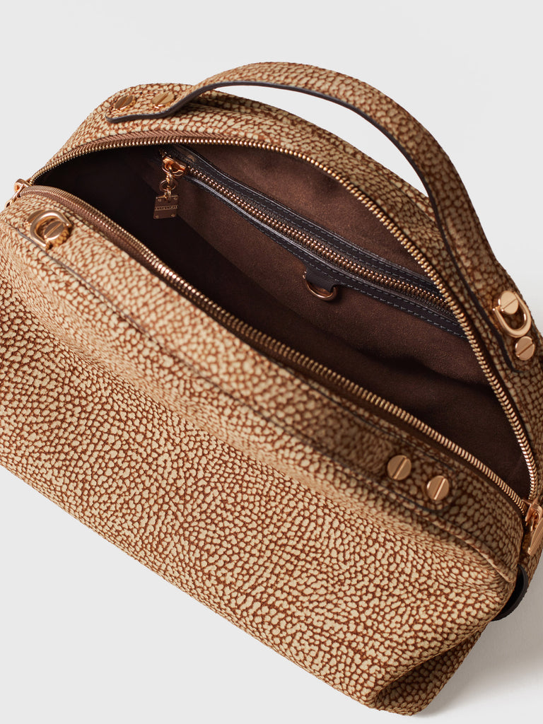 Op Suede Shoulder bag - BOWLER BAG SMALL - Borbonese