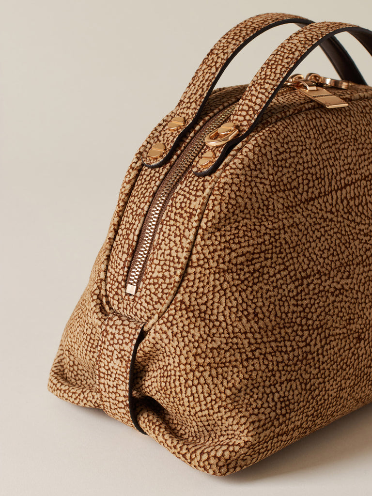 Op Suede Shoulder bag - BOWLER BAG SMALL - Borbonese