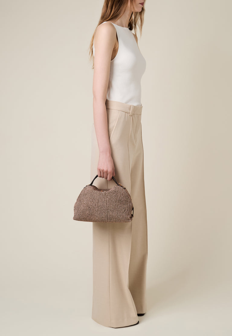 Op Suede Shoulder bag - BOWLER BAG SMALL - Borbonese