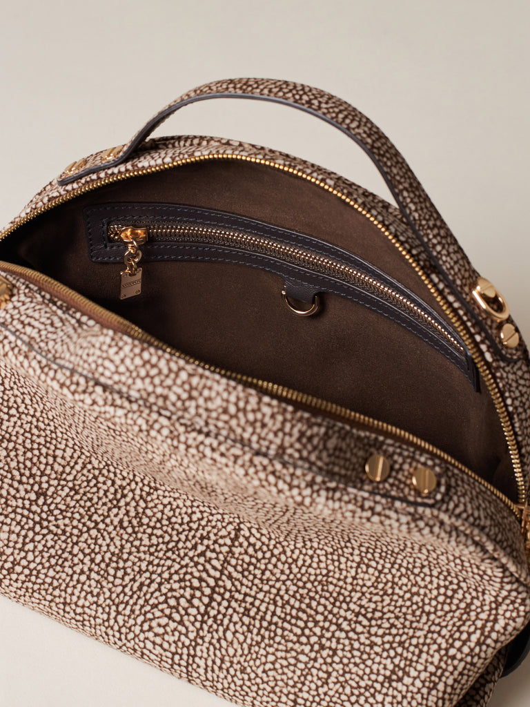 Borsa a tracolla in Camoscio Op - BAULETTO SMALL - Borbonese