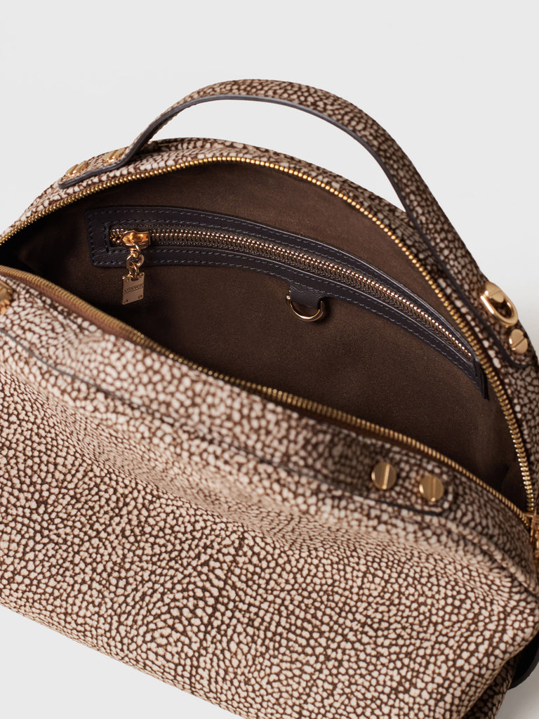 Op Suede Shoulder bag - BOWLER BAG SMALL - Borbonese