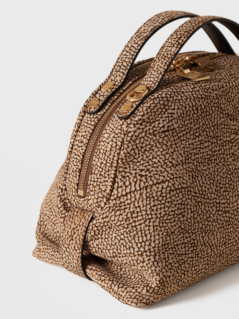 Op Suede Shoulder bag - BOWLER BAG SMALL - Borbonese