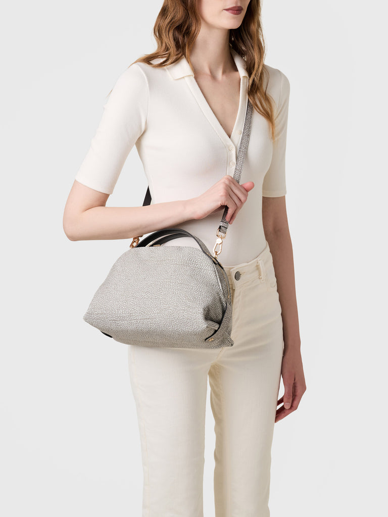 Borsa a tracolla in Camoscio Op - BAULETTO SMALL - Borbonese