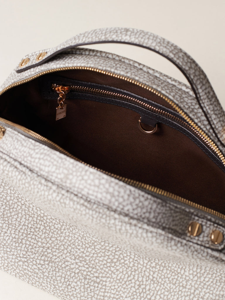 Op Suede Shoulder bag - BOWLER BAG SMALL - Borbonese