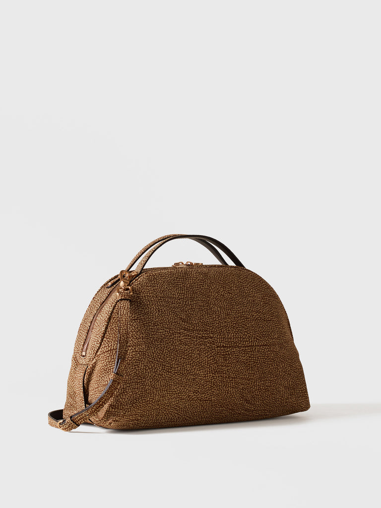 Borsa a tracolla in Camoscio Op - BAULETTO MEDIUM - Borbonese