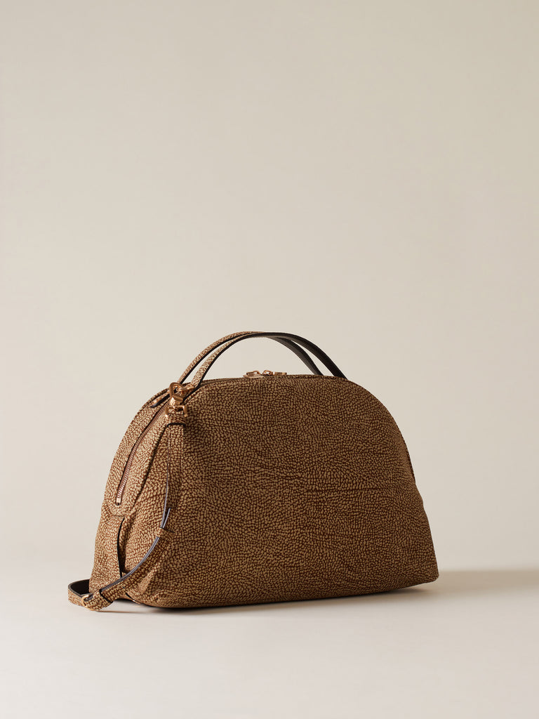 Borsa a spalla in Camoscio Op - BAULETTO MEDIUM - Borbonese