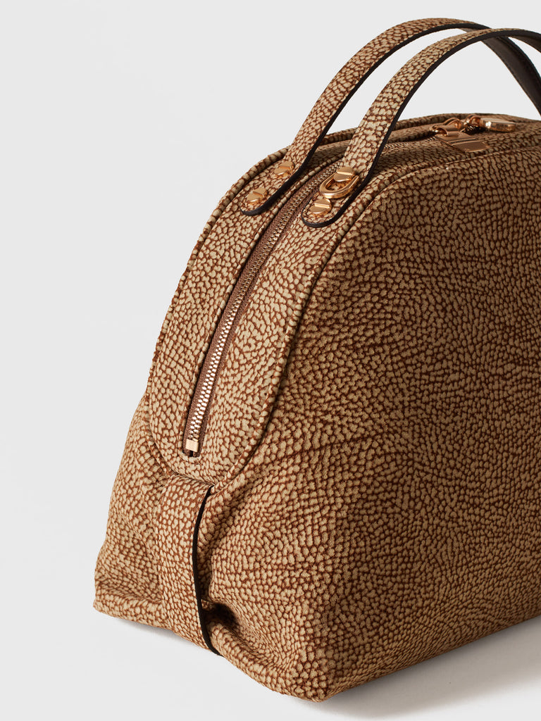 Borsa a tracolla in Camoscio Op - BAULETTO MEDIUM - Borbonese