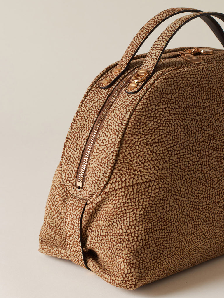 Borsa a spalla in Camoscio Op - BAULETTO MEDIUM - Borbonese