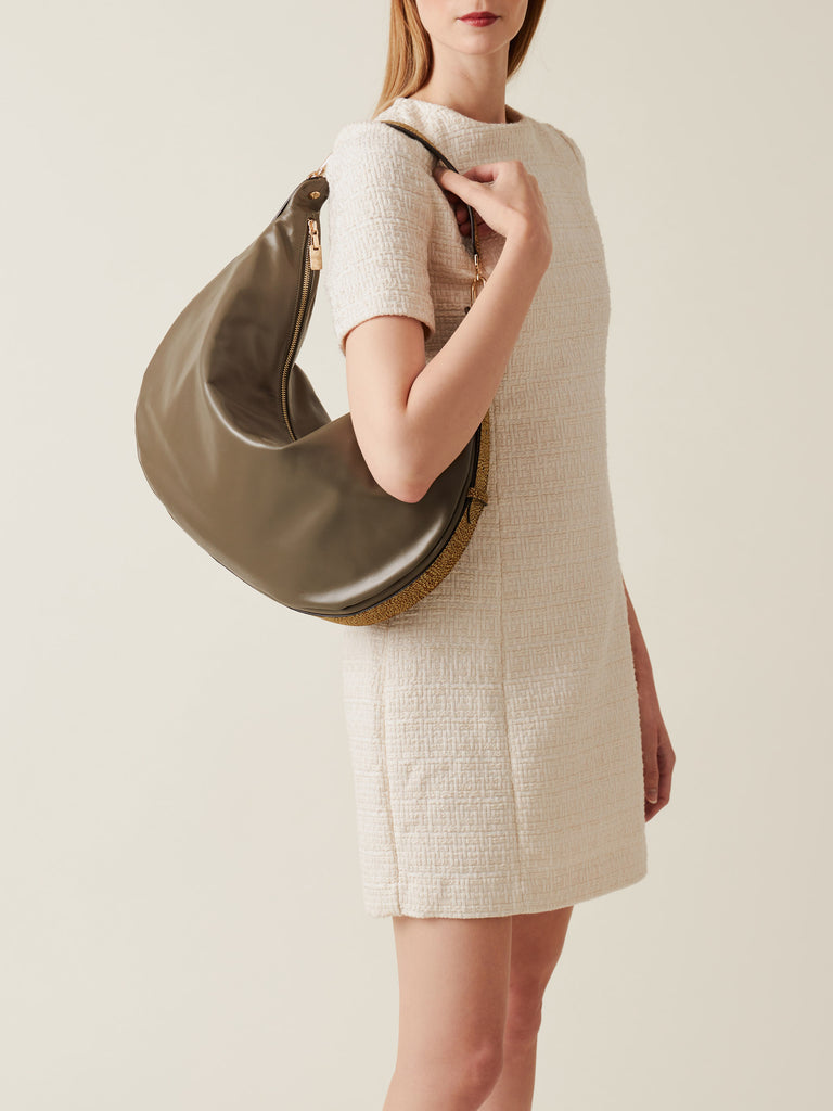Borbonese 76 Borsa Hobo L Oyster Default Title_2