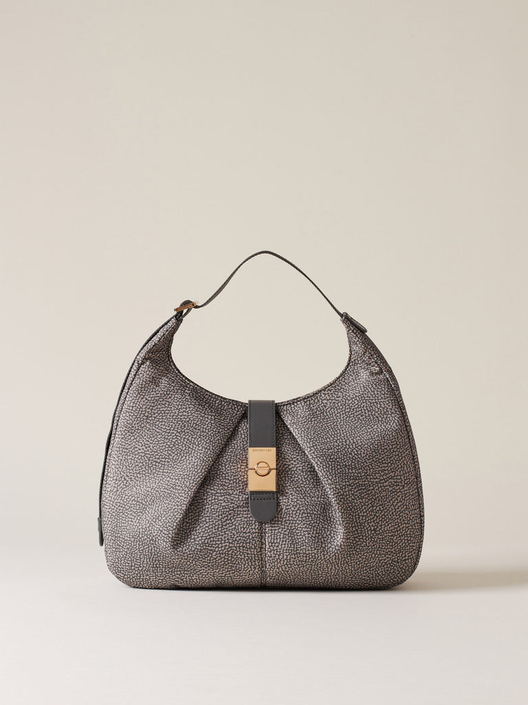 Borbonese 54 Borsa Hobo M Cortina Nylon Op Default Title_1