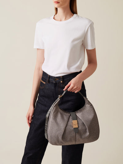 Borbonese 54 Borsa Hobo M Cortina Nylon Op Default Title_2
