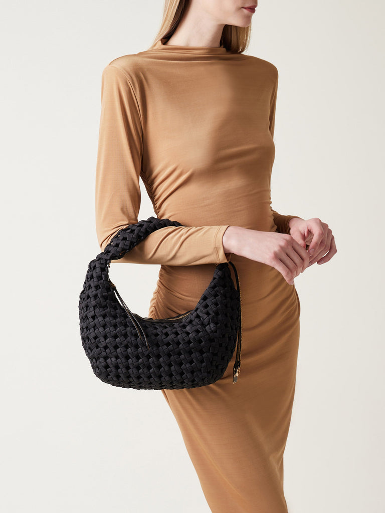 Recycled fabric shoulder bag - LA NIDO HOBO MINI - Borbonese