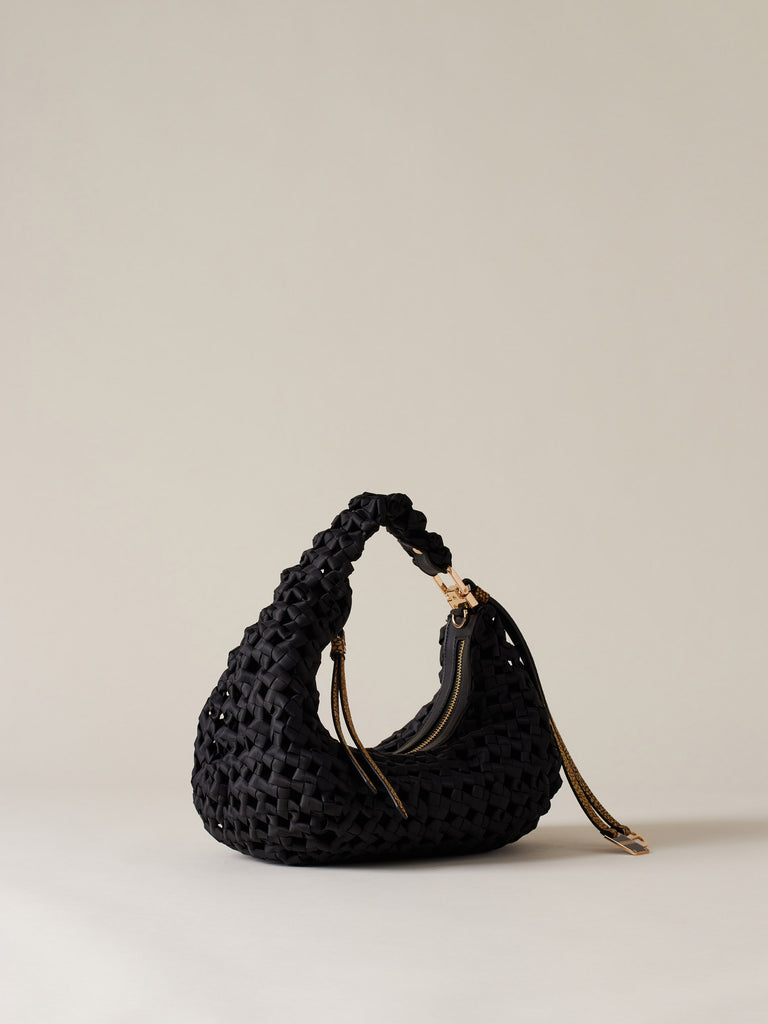 Recycled fabric shoulder bag - LA NIDO HOBO MINI - Borbonese
