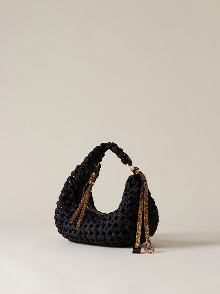 Recycled fabric shoulder bag - LA NIDO HOBO MINI - Borbonese