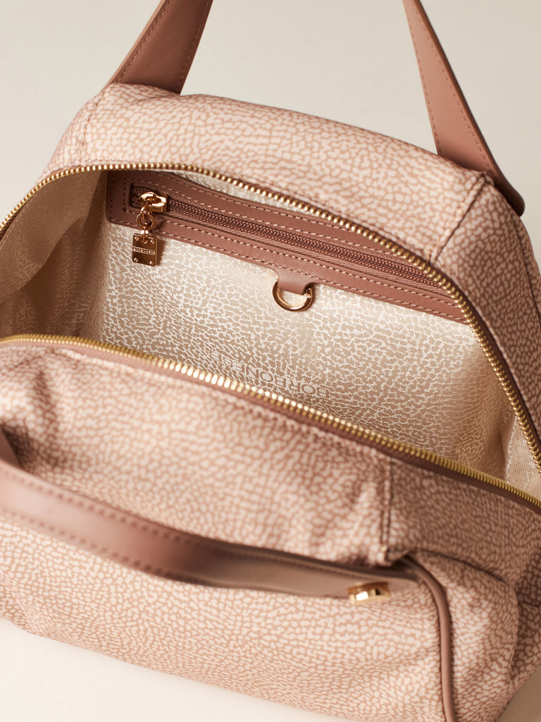 Borsa a mano di tessuto riciclato OP - MARIE BAULETTO MEDIUM - Borbonese