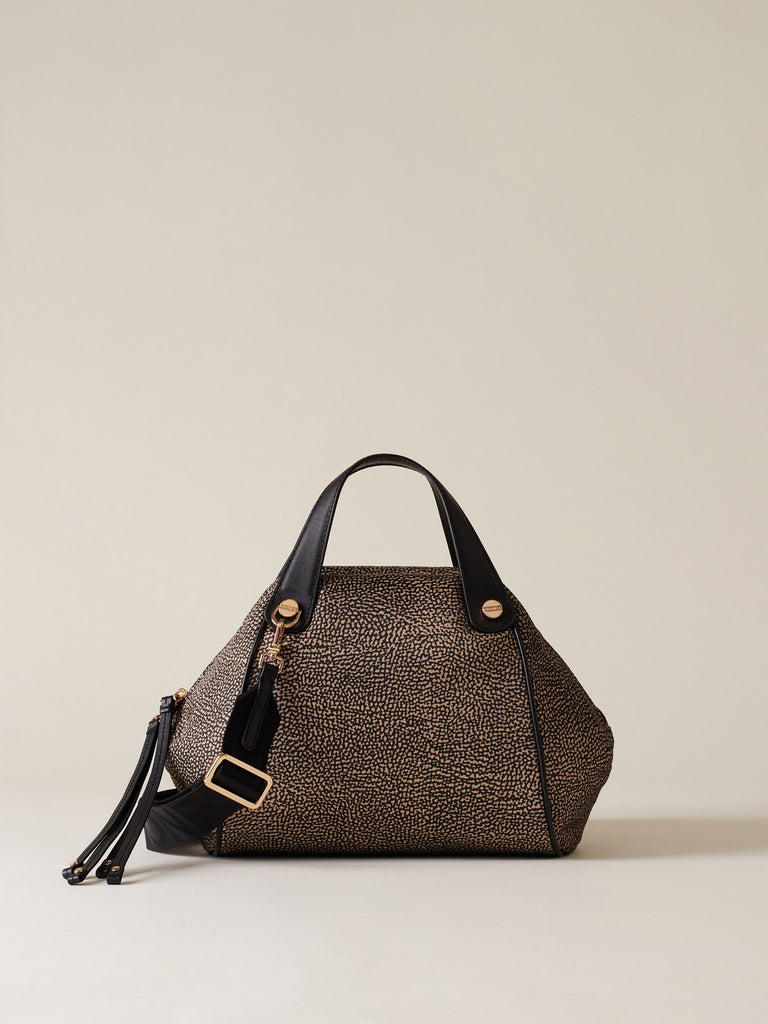 Borsa a mano di tessuto riciclato OP - MARIE BAULETTO MEDIUM - Borbonese