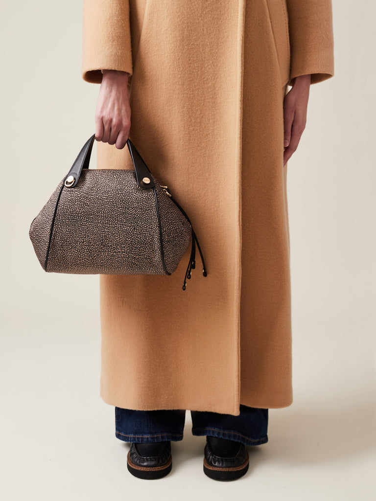 Borsa a mano di tessuto riciclato OP - MARIE BAULETTO MEDIUM - Borbonese