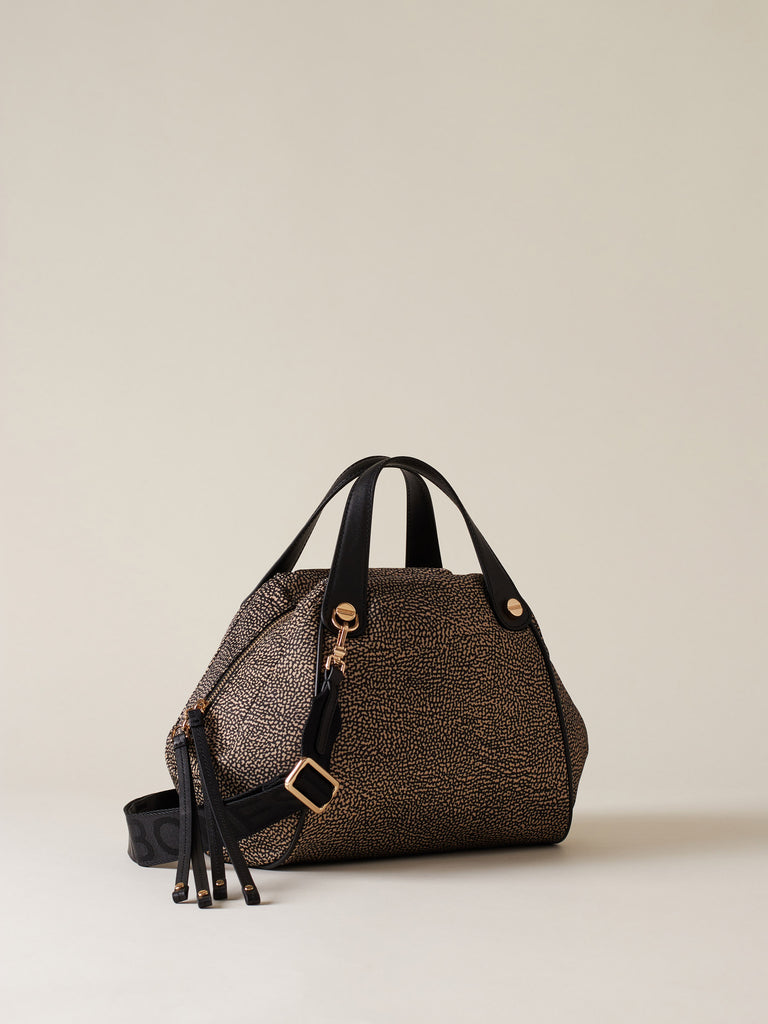 Borsa a mano di tessuto riciclato OP - MARIE BAULETTO MEDIUM - Borbonese