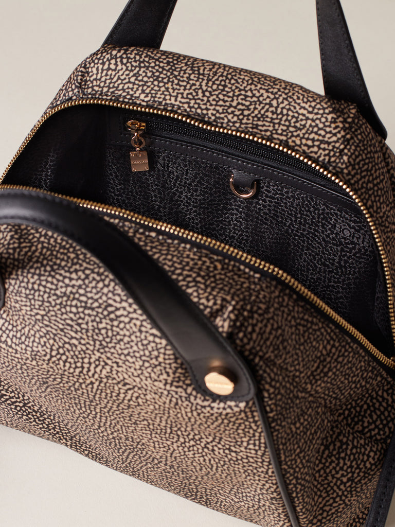 Borsa a mano di tessuto riciclato OP - MARIE BAULETTO MEDIUM - Borbonese