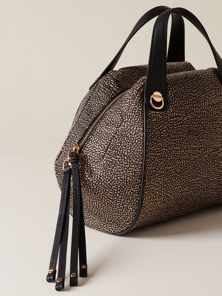 Borsa a mano di tessuto riciclato OP - MARIE BAULETTO MEDIUM - Borbonese