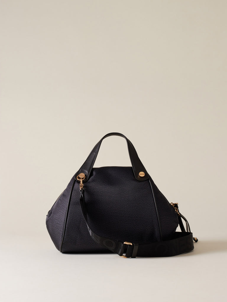 Recycled OP Fabric Handbag - MARIE MEDIUM DUFFLE BAG - Borbonese