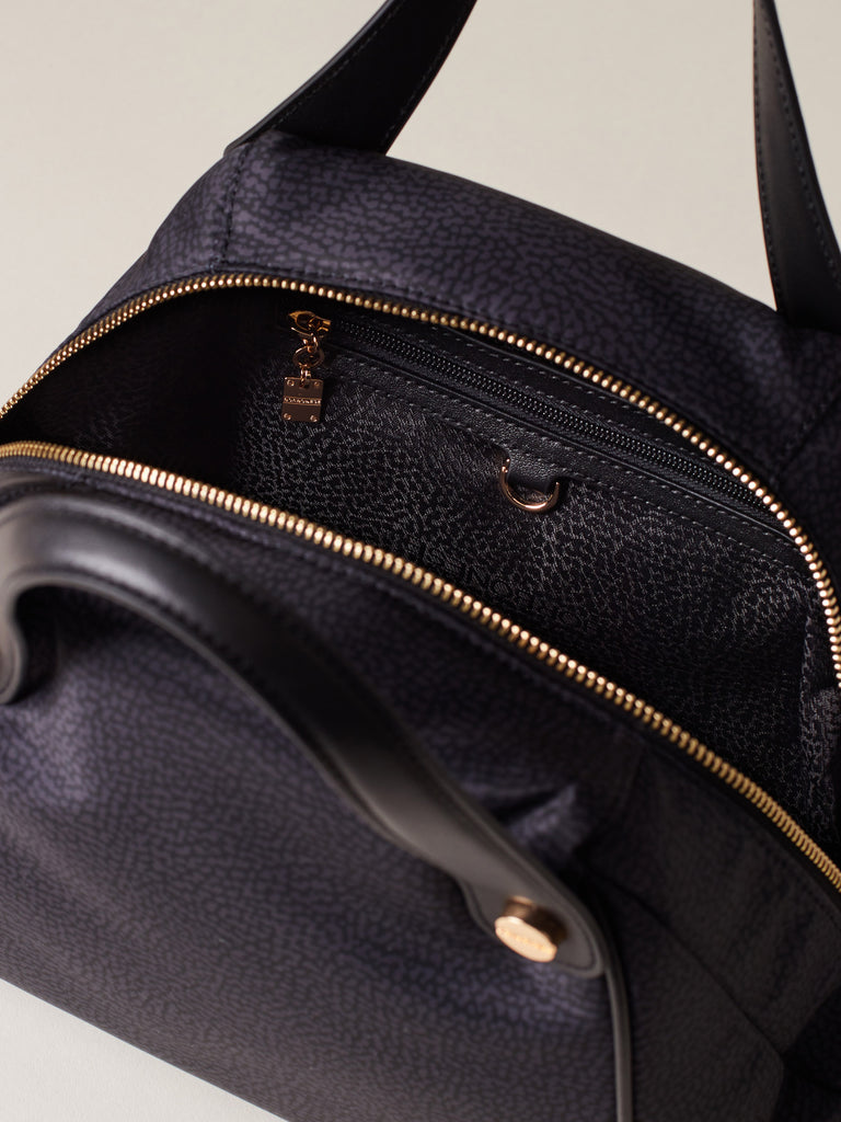 Recycled OP Fabric Handbag - MARIE MEDIUM DUFFLE BAG - Borbonese