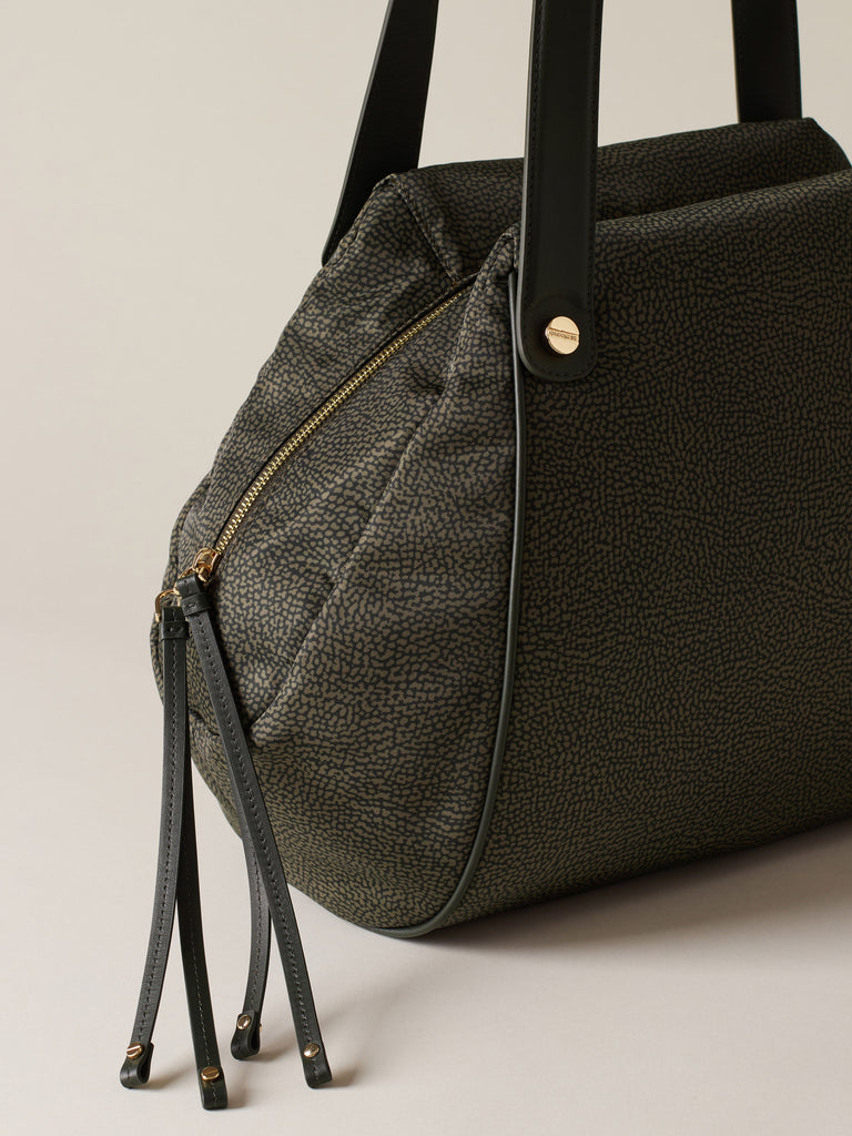 Borsa a spalla di tessuto riciclato OP - MARIE SHOPPER LARGE - Borbonese
