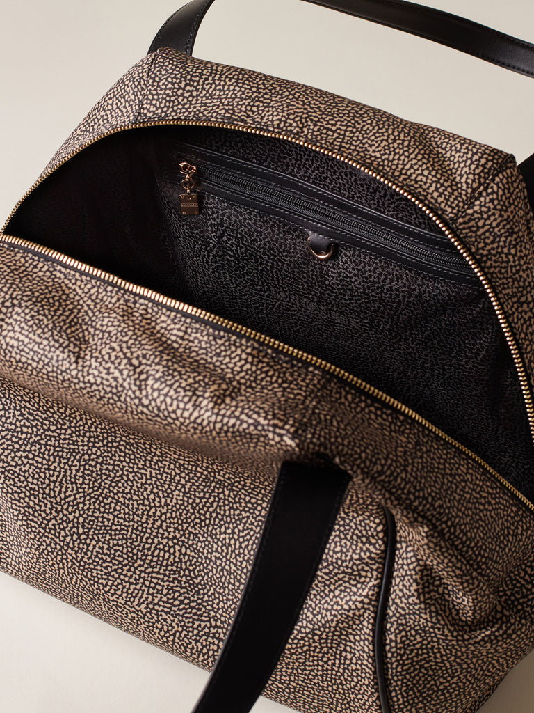 Borsa a spalla di tessuto riciclato OP - MARIE SHOPPER LARGE - Borbonese