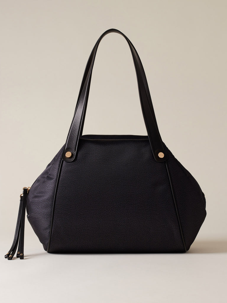 Borsa a spalla di tessuto riciclato OP - MARIE SHOPPER LARGE - Borbonese
