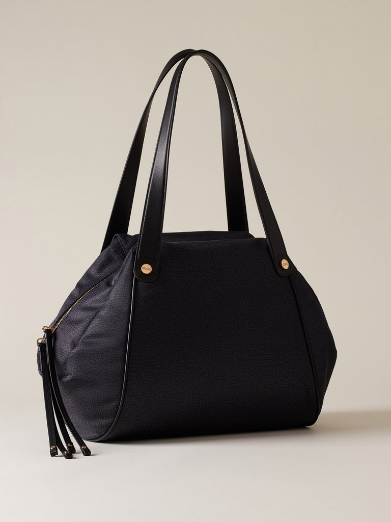 Borsa a spalla di tessuto riciclato OP - MARIE SHOPPER LARGE - Borbonese