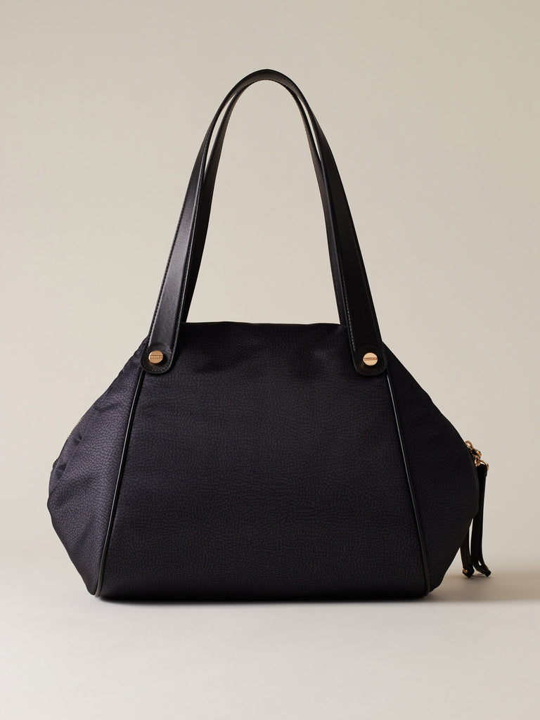 Borsa a spalla di tessuto riciclato OP - MARIE SHOPPER LARGE - Borbonese