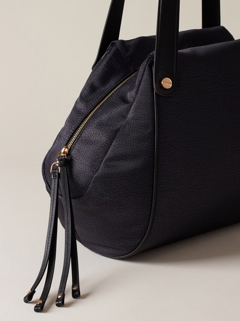 Borsa a spalla di tessuto riciclato OP - MARIE SHOPPER LARGE - Borbonese