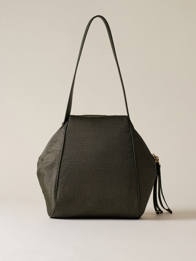 Recycled OP Fabric Shoulder Bag - MARIE MEDIUM HOBO BAG - Borbonese