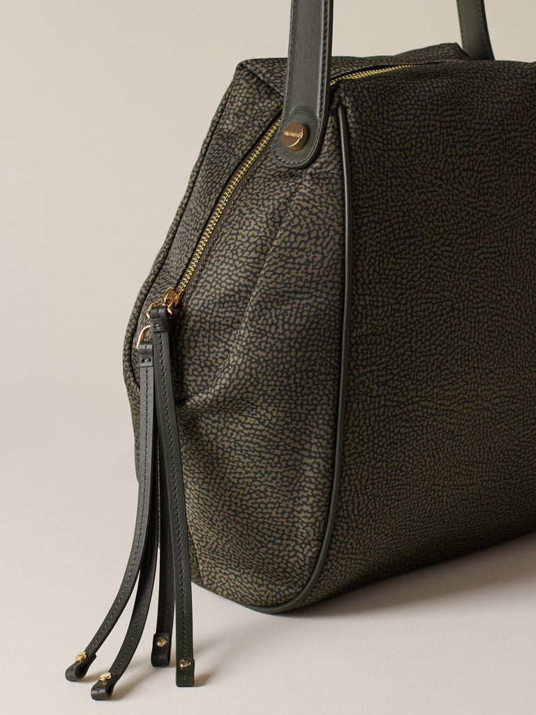 Recycled OP Fabric Shoulder Bag - MARIE MEDIUM HOBO BAG - Borbonese