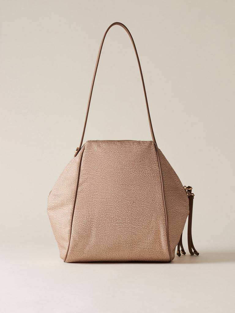 Recycled OP Fabric Shoulder Bag - MARIE MEDIUM HOBO BAG - Borbonese