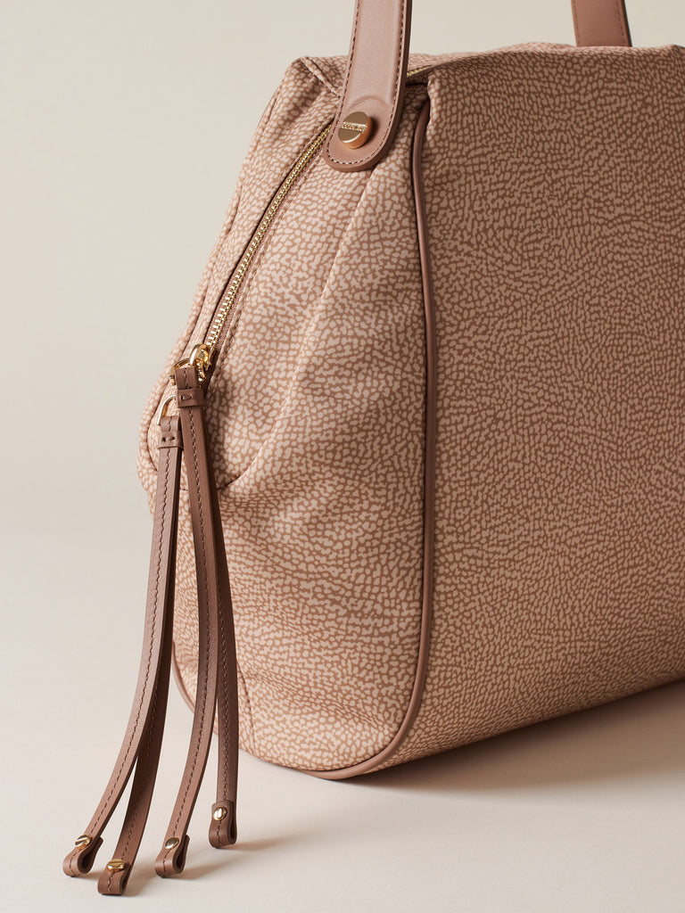 Recycled OP Fabric Shoulder Bag - MARIE MEDIUM HOBO BAG - Borbonese