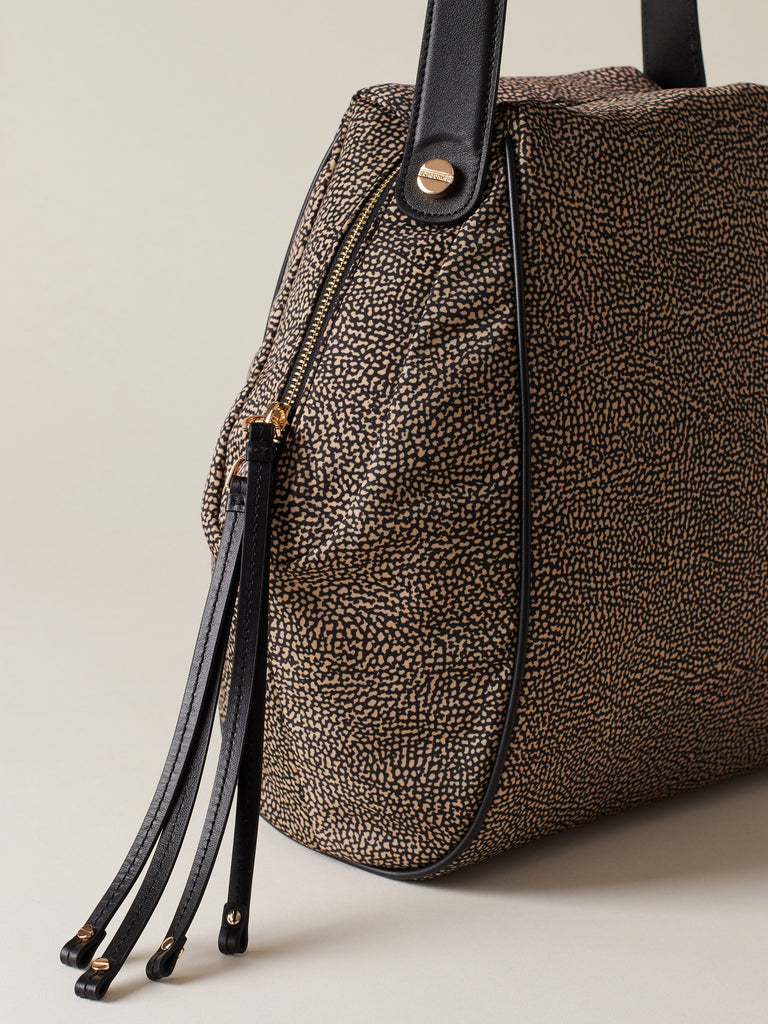 Recycled OP Fabric Shoulder Bag - MARIE MEDIUM HOBO BAG - Borbonese