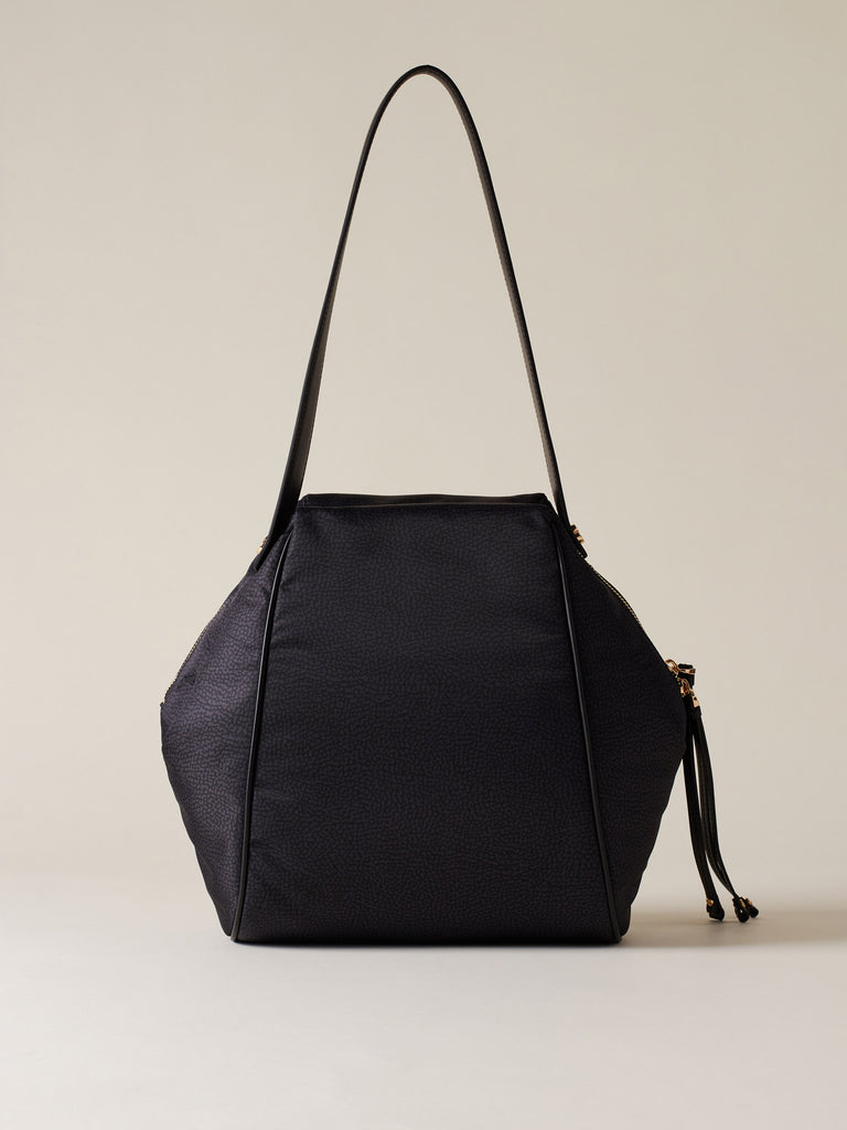 Recycled OP Fabric Shoulder Bag - MARIE MEDIUM HOBO BAG - Borbonese