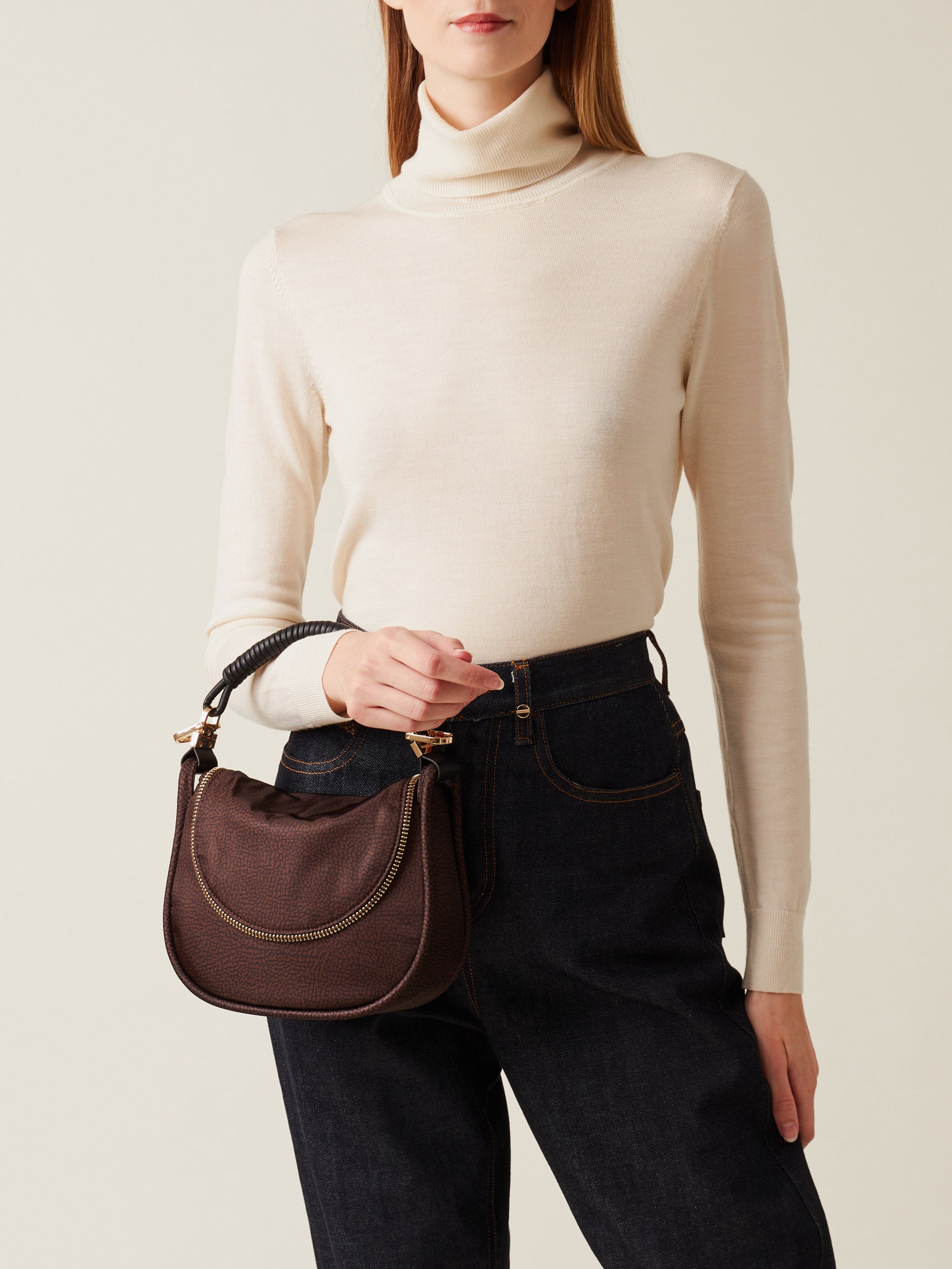 Borbonese 40 Borsa Hobo S C T Horseback Nylon Op Default Title_2