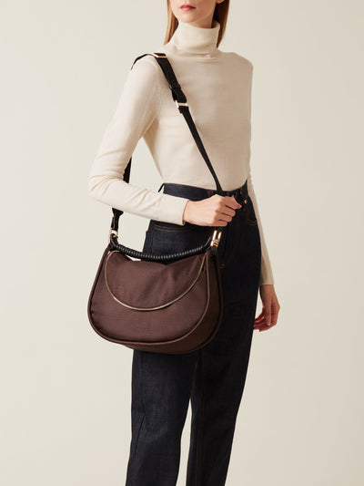 Borbonese 40 Borsa Hobo M C T Horseback Nylon Op Default Title_2