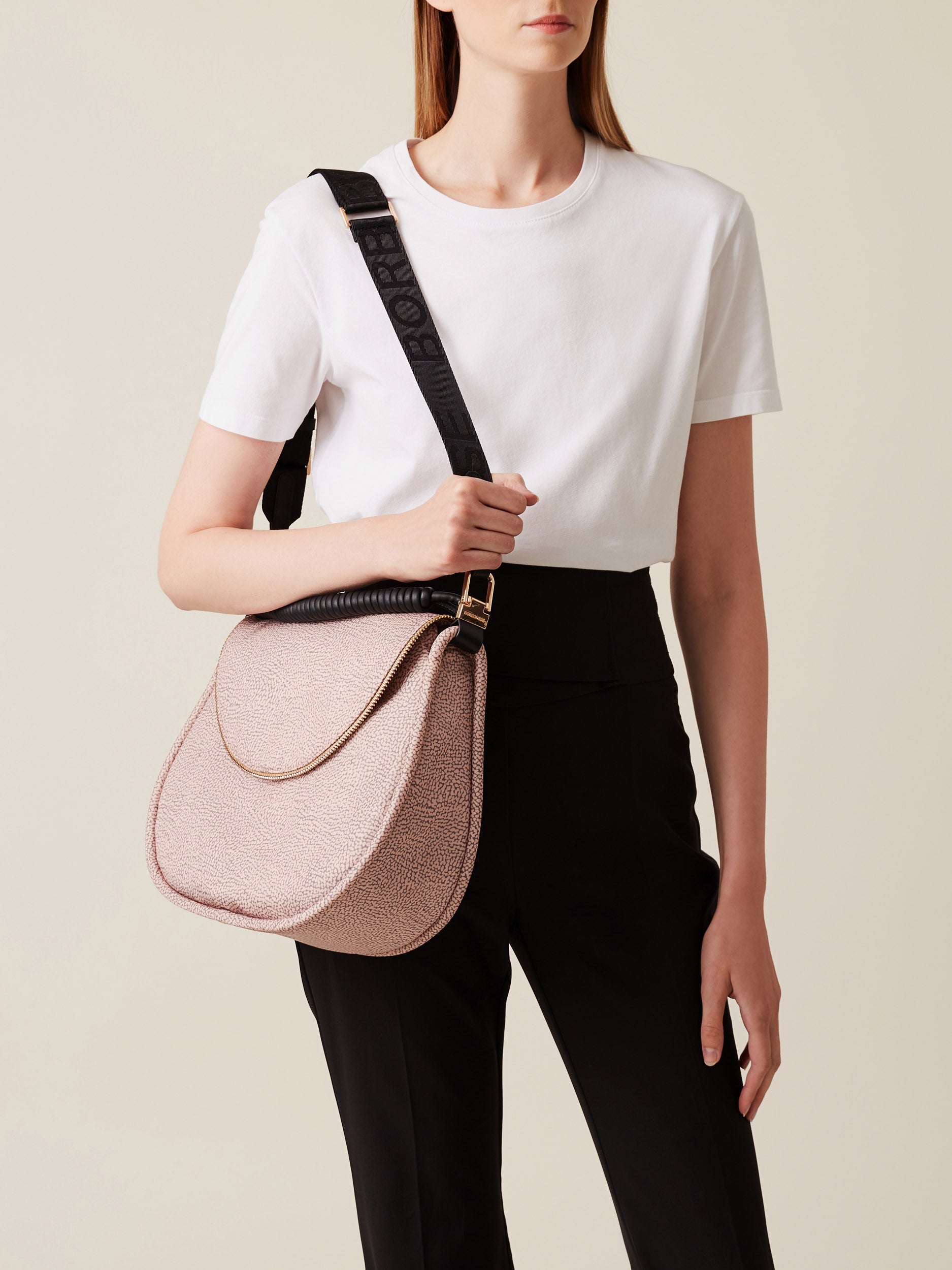 Borbonese 75 Borsa Hobo M C T Horseback Nylon Op Default Title_2