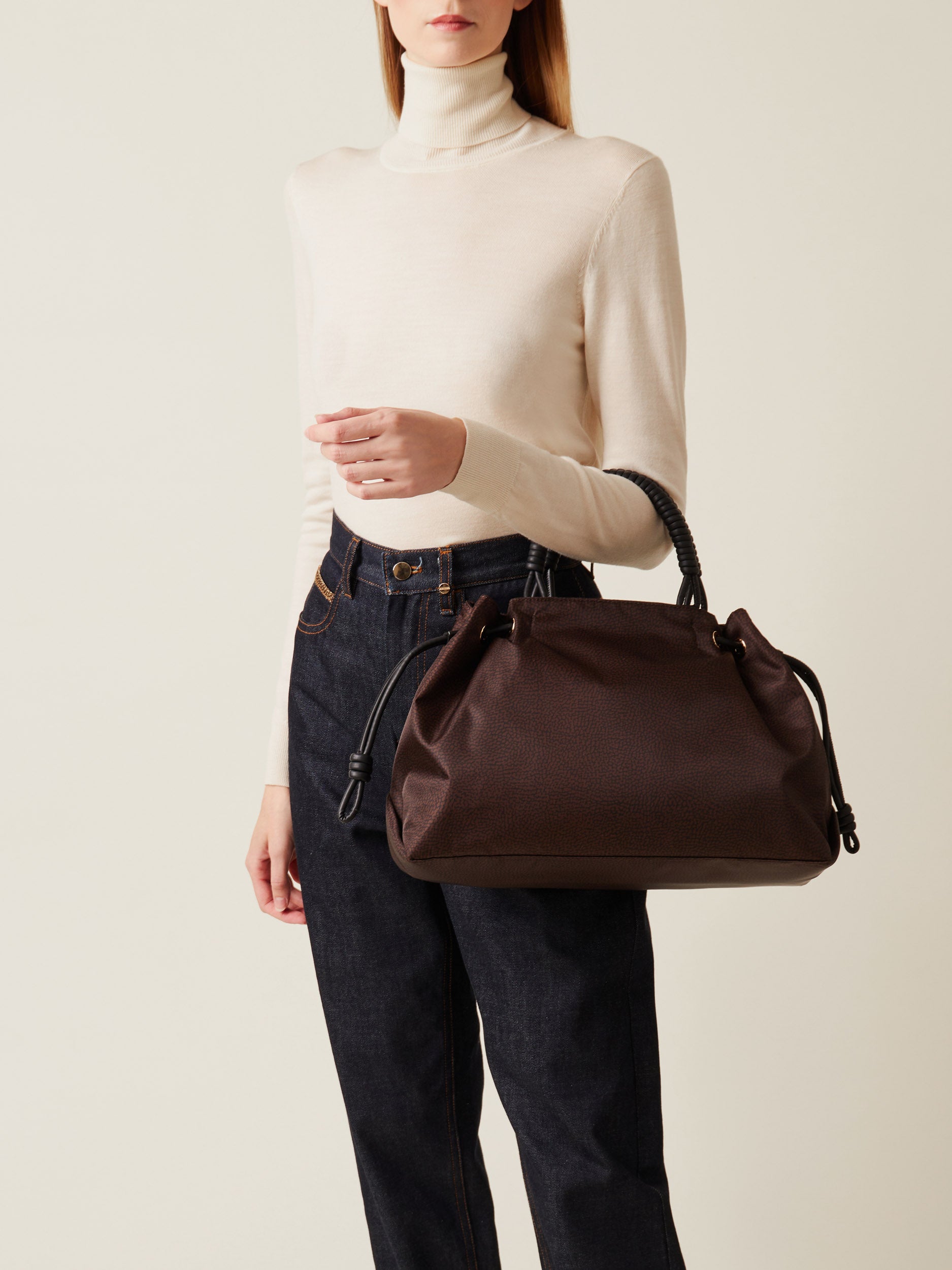 Borbonese 40 Borsa Shopping M C T Horseback Nylon Op Default Title_2