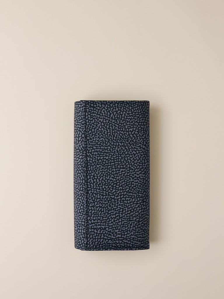 Portafoglio di Tessuto riciclato Op e Pelle - PORTAFOGLIO LARGE  - Borbonese