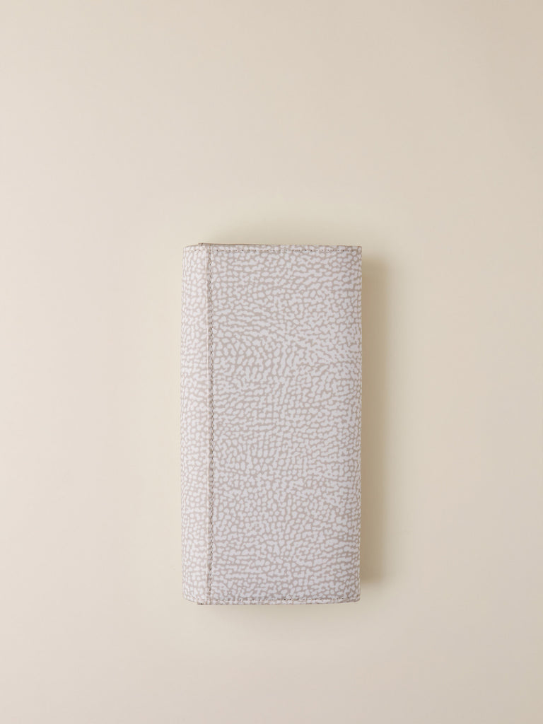 Portafoglio di Tessuto riciclato Op e Pelle - PORTAFOGLIO LARGE  - Borbonese